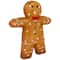 16&#x22; LED Lighted Acrylic Gingerbread Man with Bow Tie Christmas Decoration